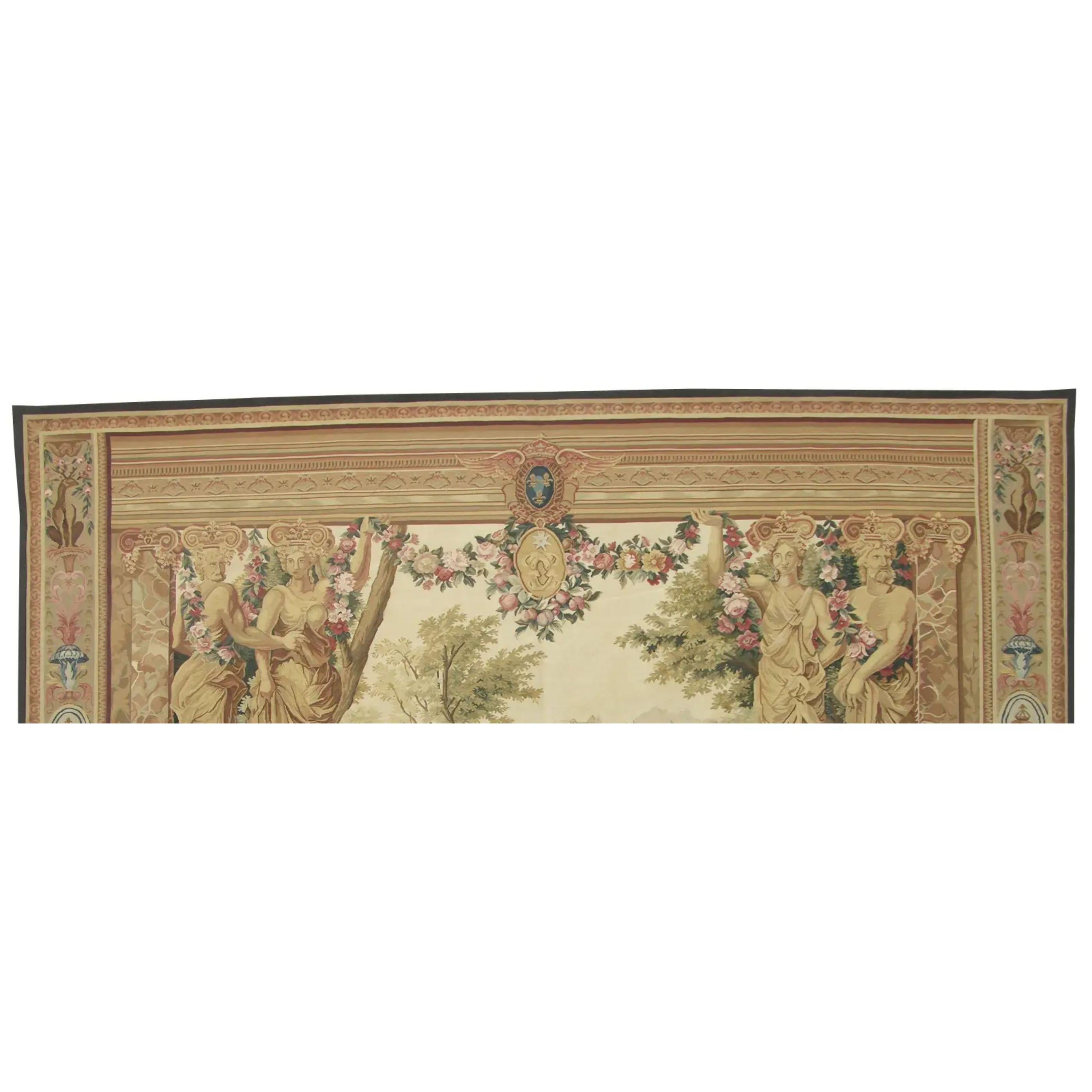 Empire Vintage Tapestry Depicting Royal Figures 9.9X6.4 For Sale