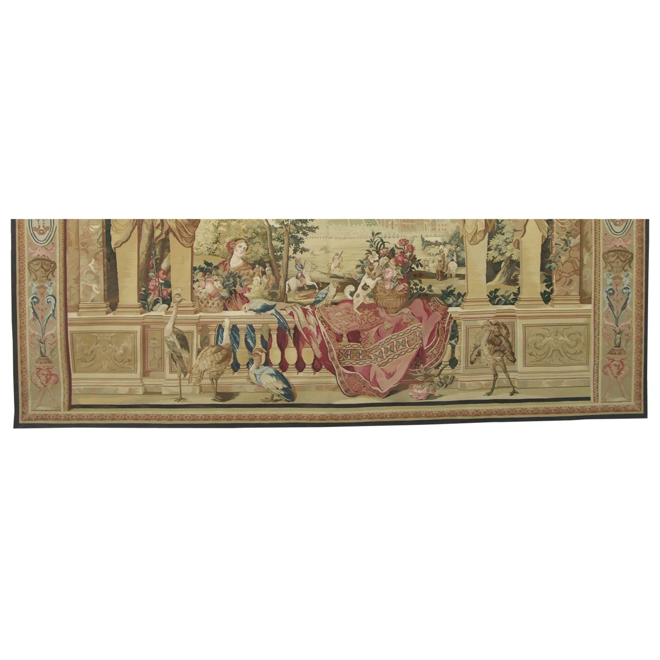 Unknown Vintage Tapestry Depicting Royal Figures 9.9X6.4 For Sale