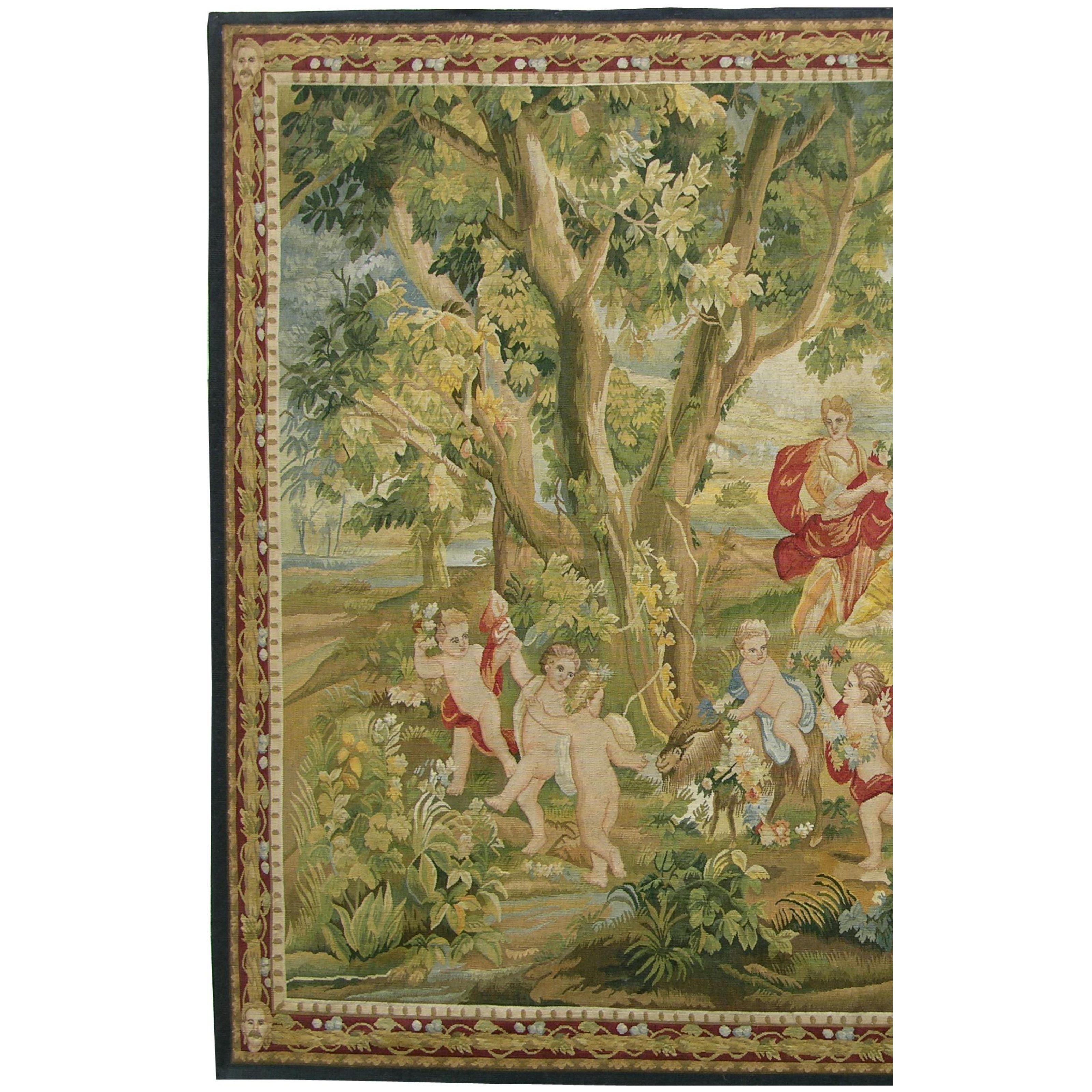 Vintage Tapestry Depicting Royal Nobles 6'5