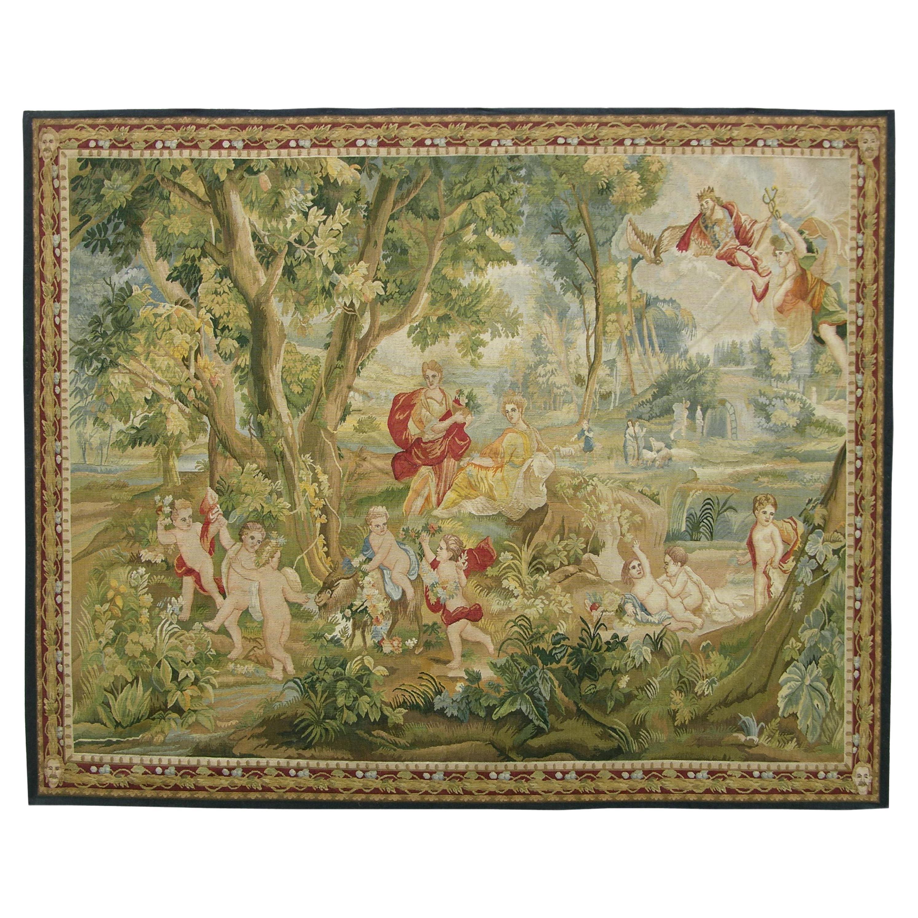 Vintage Tapestry Depicting Royal Nobles 6'5" X 5'9"