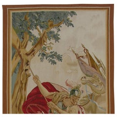 Vintage Tapestry Depicting Royal Soldiers in Battle 8' X 3'6"