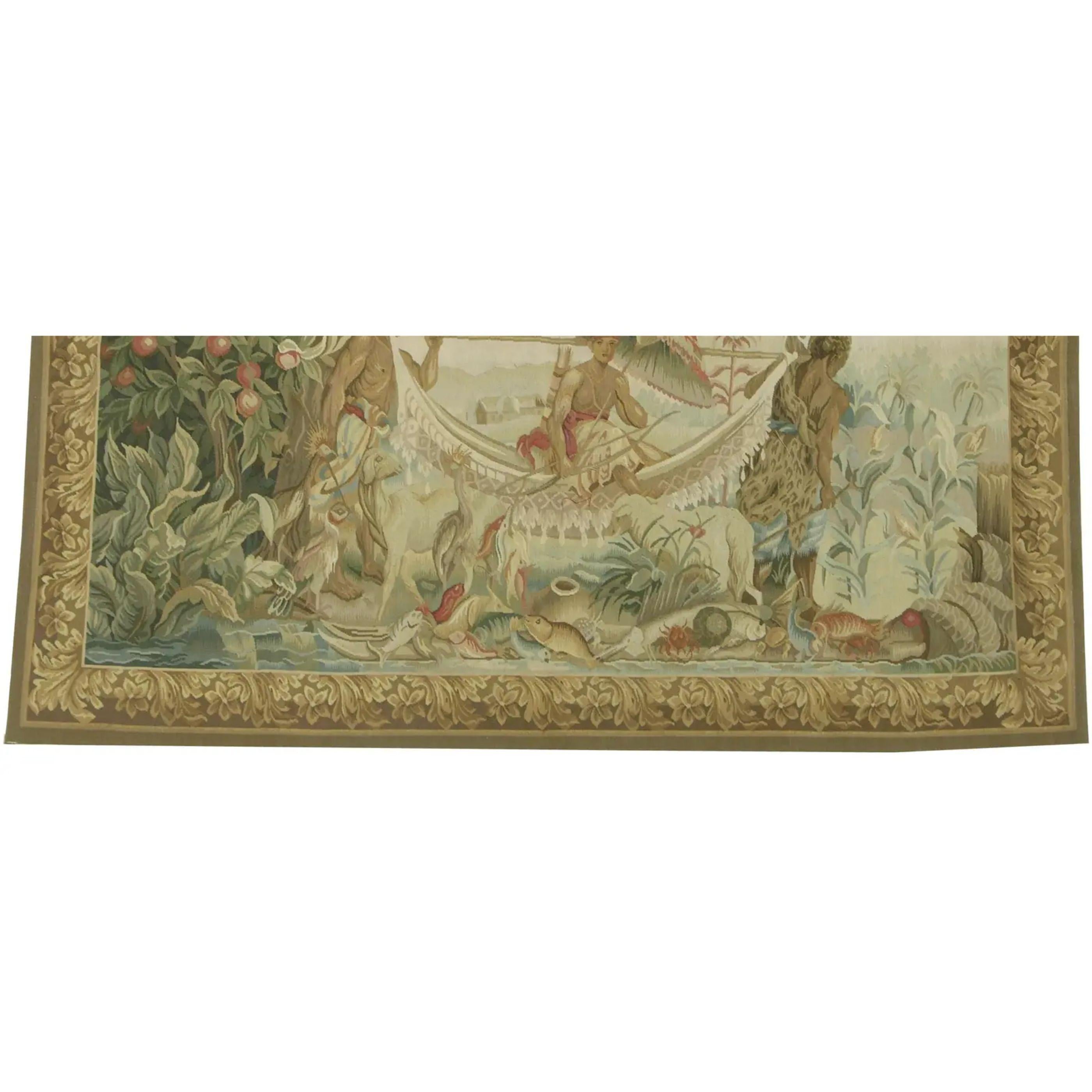 Stile impero Arazzo vintage raffigurante personaggi reali 5,7X4 in vendita