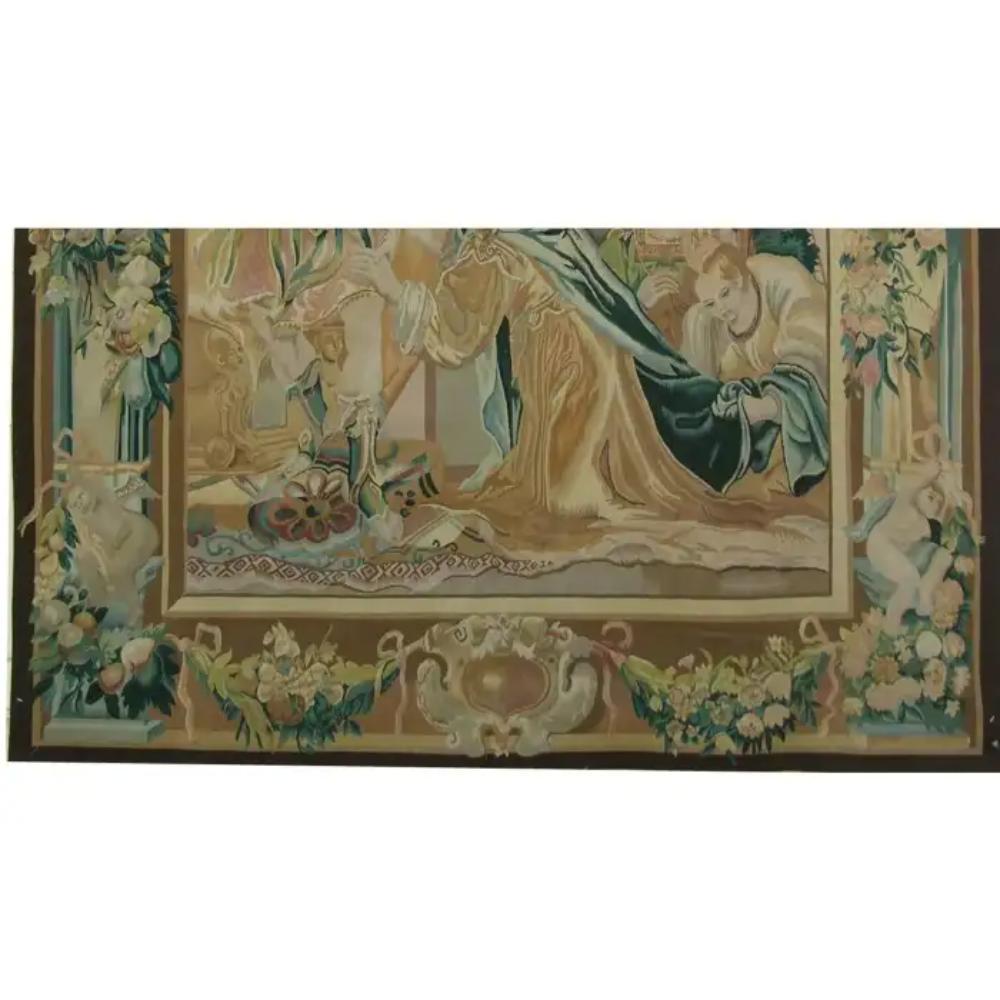 Empire Vintage Tapestry Depicting Royalty 5.7X6.7 For Sale