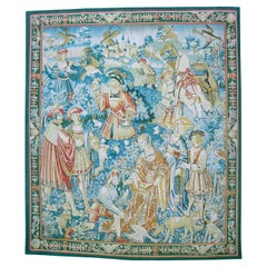 Vintage Tapestry Depicting Royalty 6.0X6.11