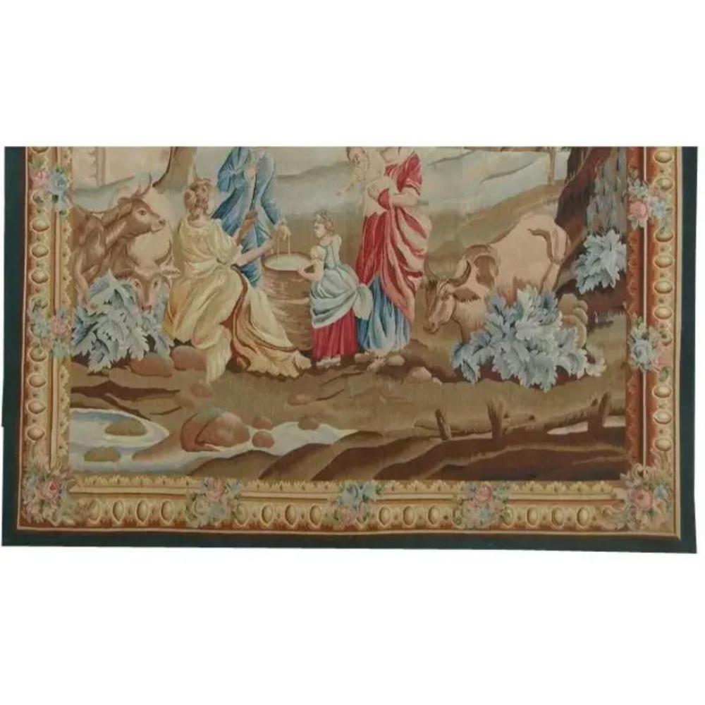 Wool Vintage Tapestry Depicting Royalty 6.4X5.3 For Sale