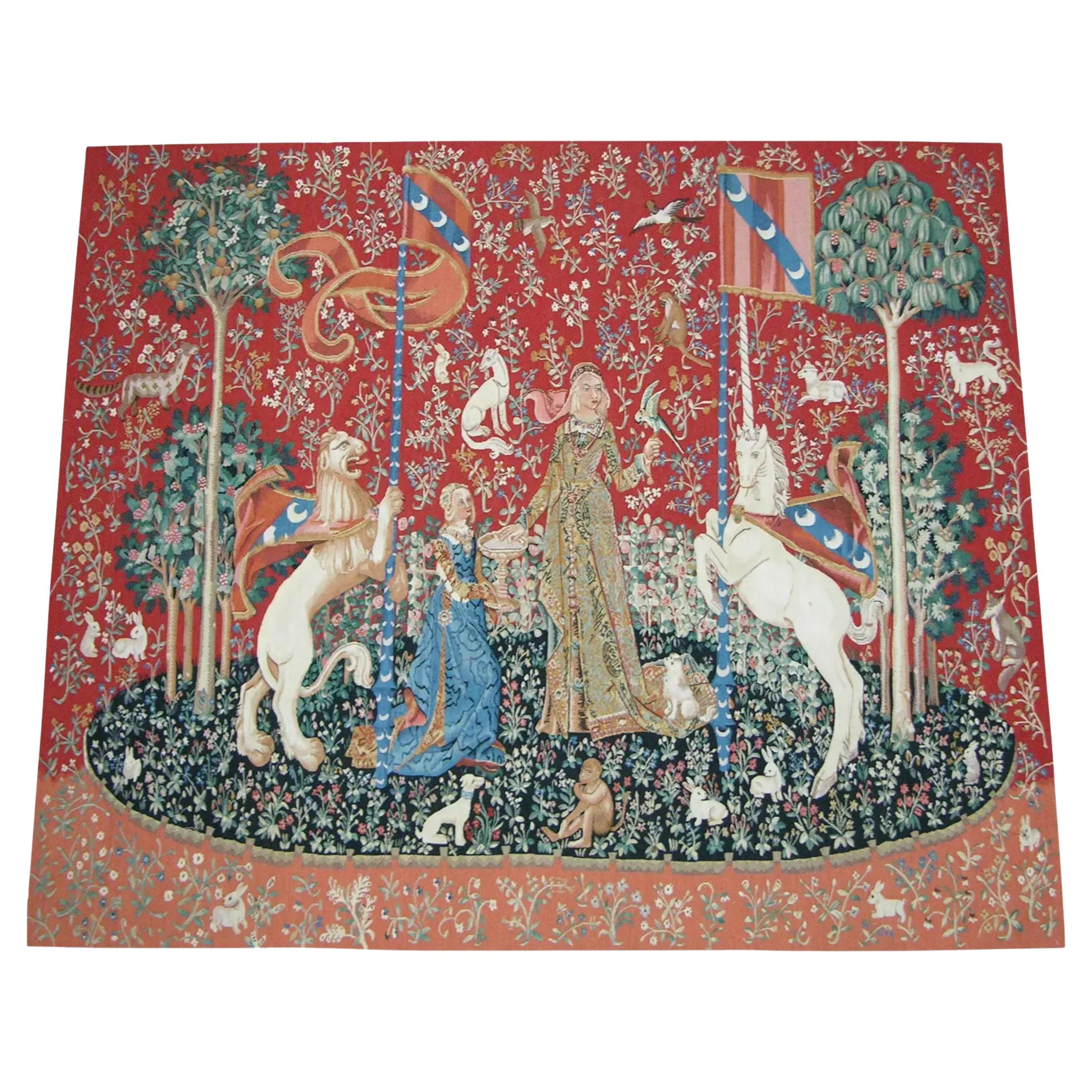 Vintage Tapestry Depicting Royalty and Angels 8X7 For Sale at 1stDibs