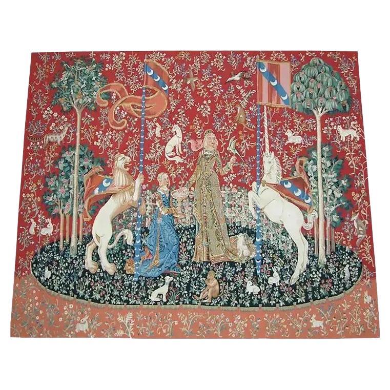 Vintage Tapestry Depicting Royalty 6X5.2 For Sale