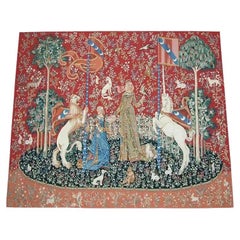 Vintage Tapestry Depicting Royalty 6X5.2