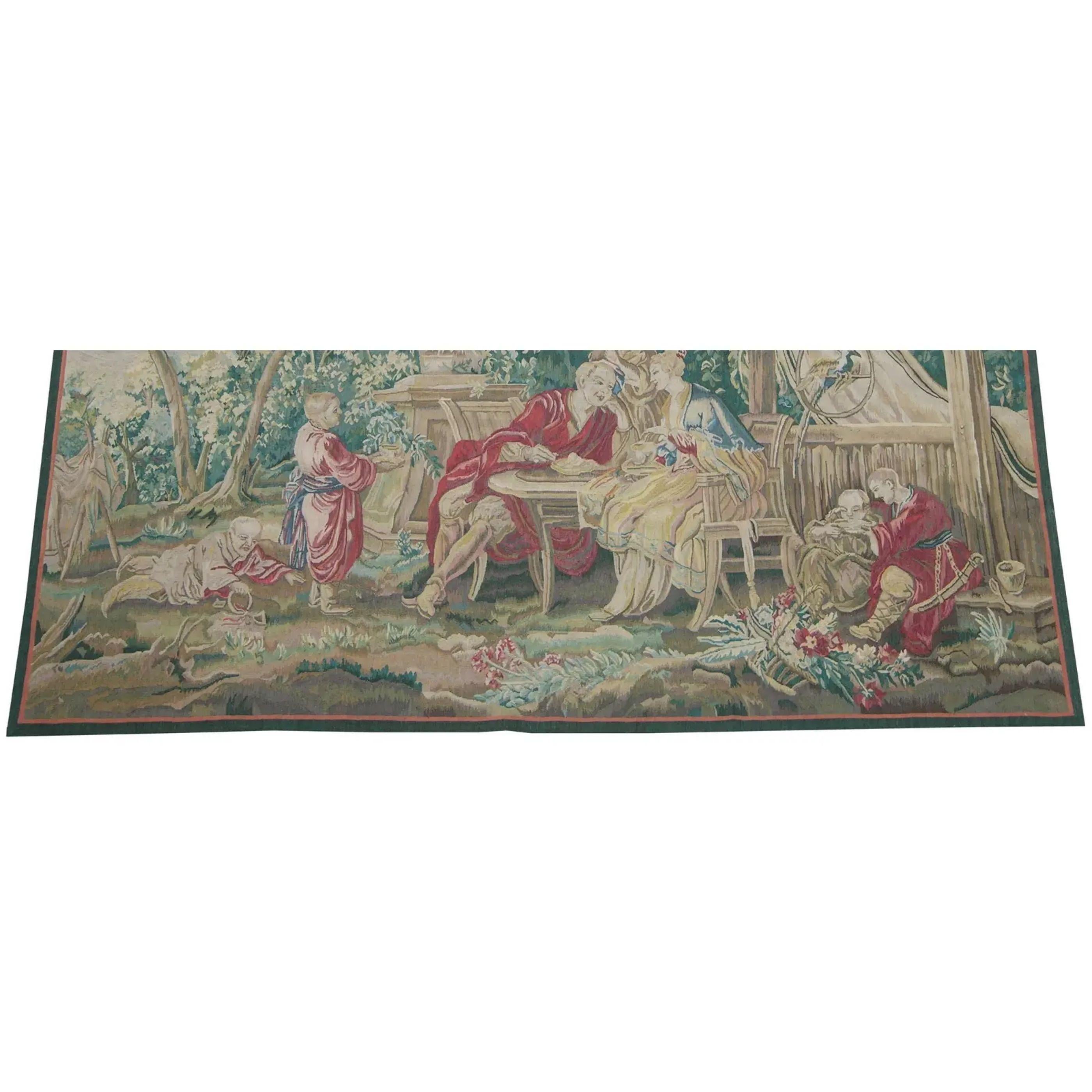 Unknown Vintage Tapestry Depicting Royalty 7.2X5.4 For Sale