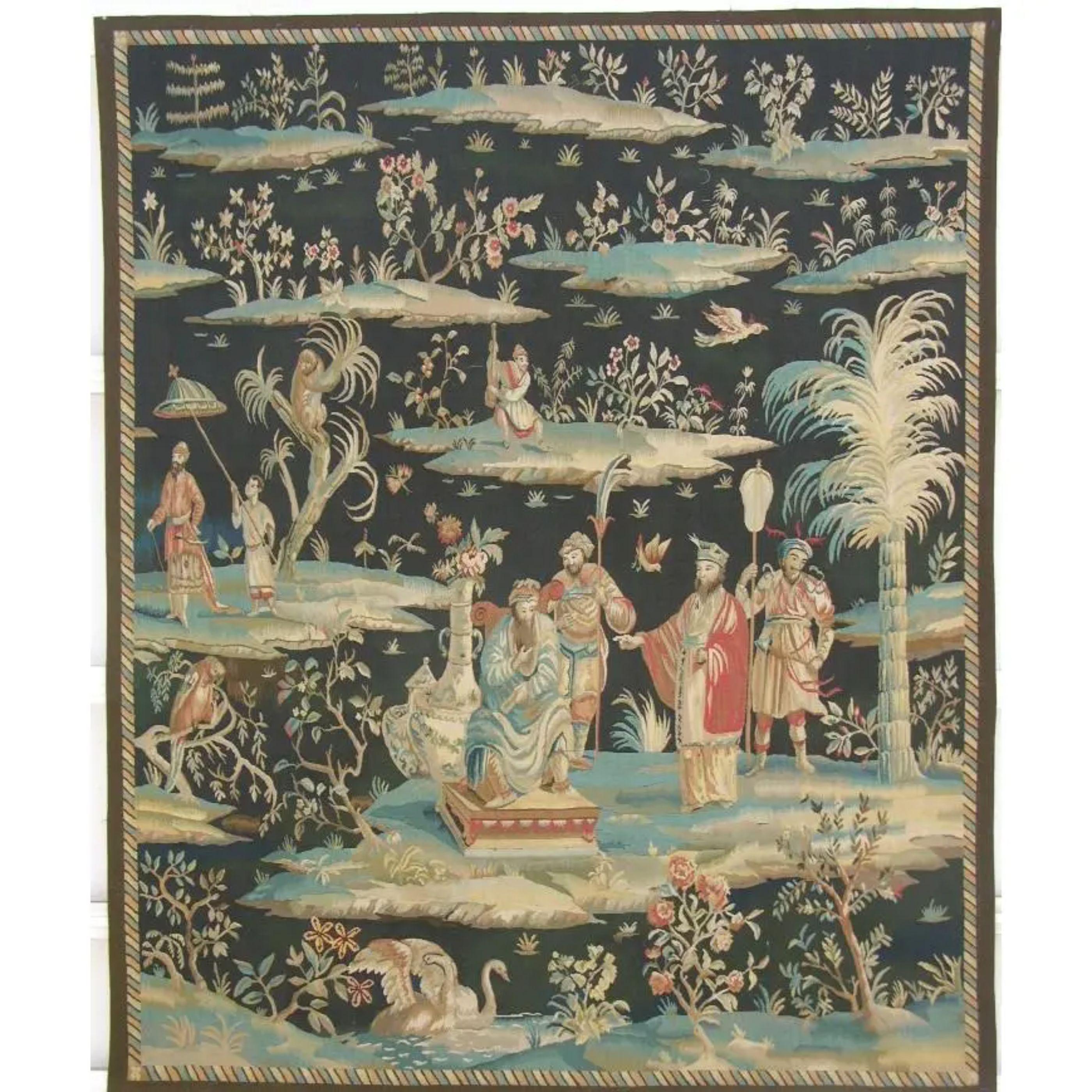 Unknown Vintage Tapestry Depicting Royalty 8.2X6.10 For Sale