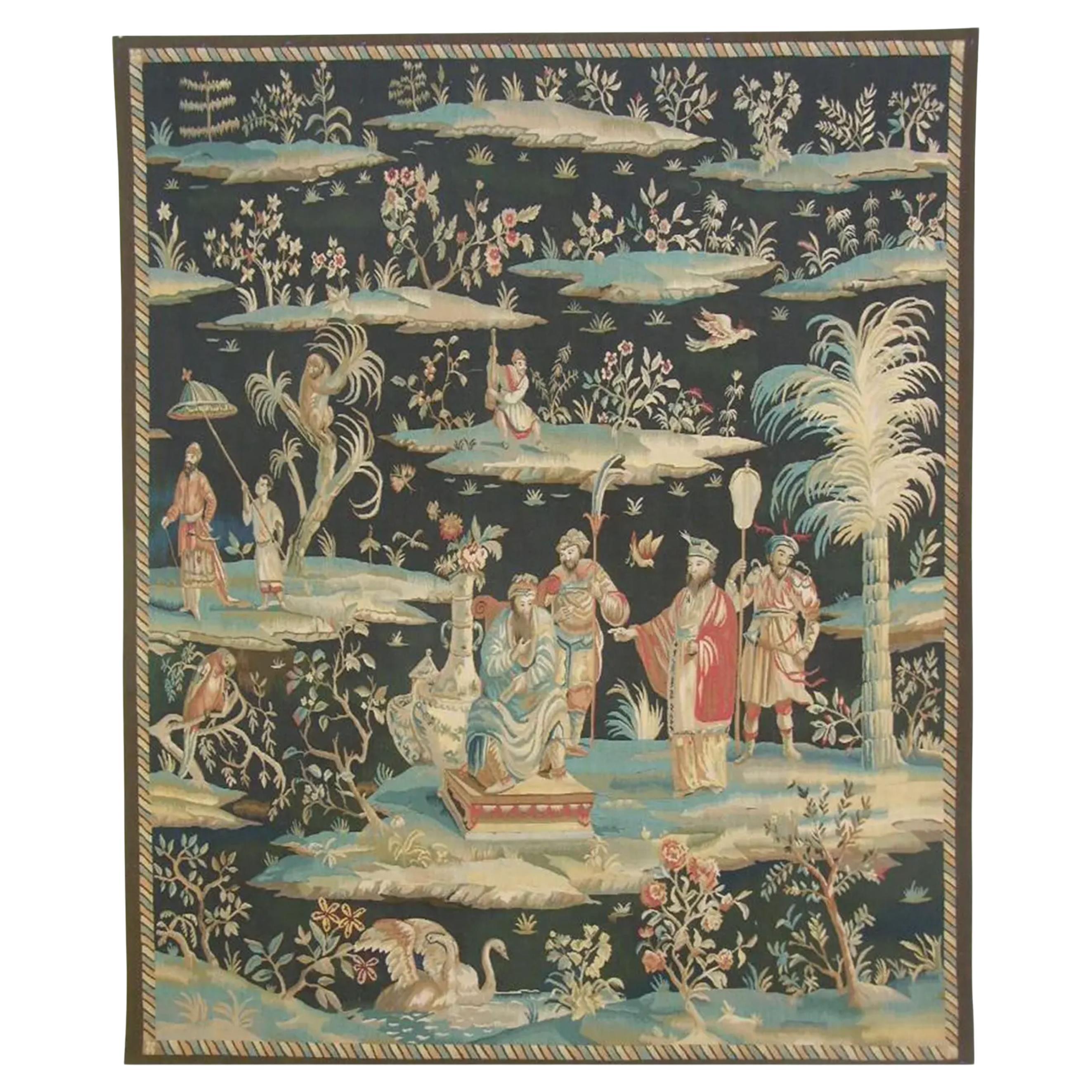 Vintage Tapestry Depicting Royalty 8.2X6.10 For Sale
