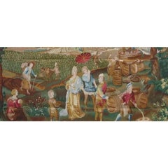 Tapisserie vintage représentant la royauté 8X6,5