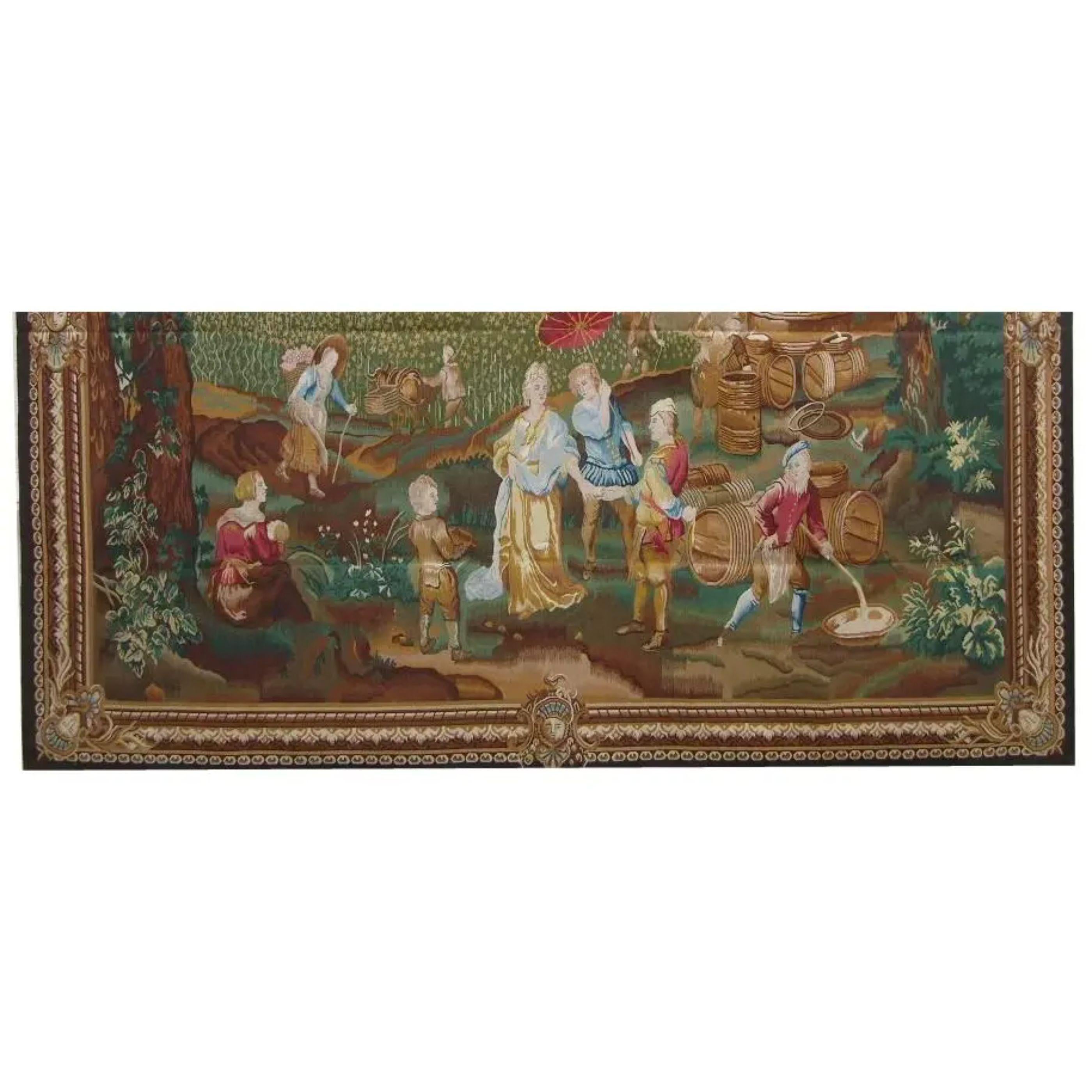 Empire Vintage Tapestry Depicting Royalty 8X6.5 For Sale