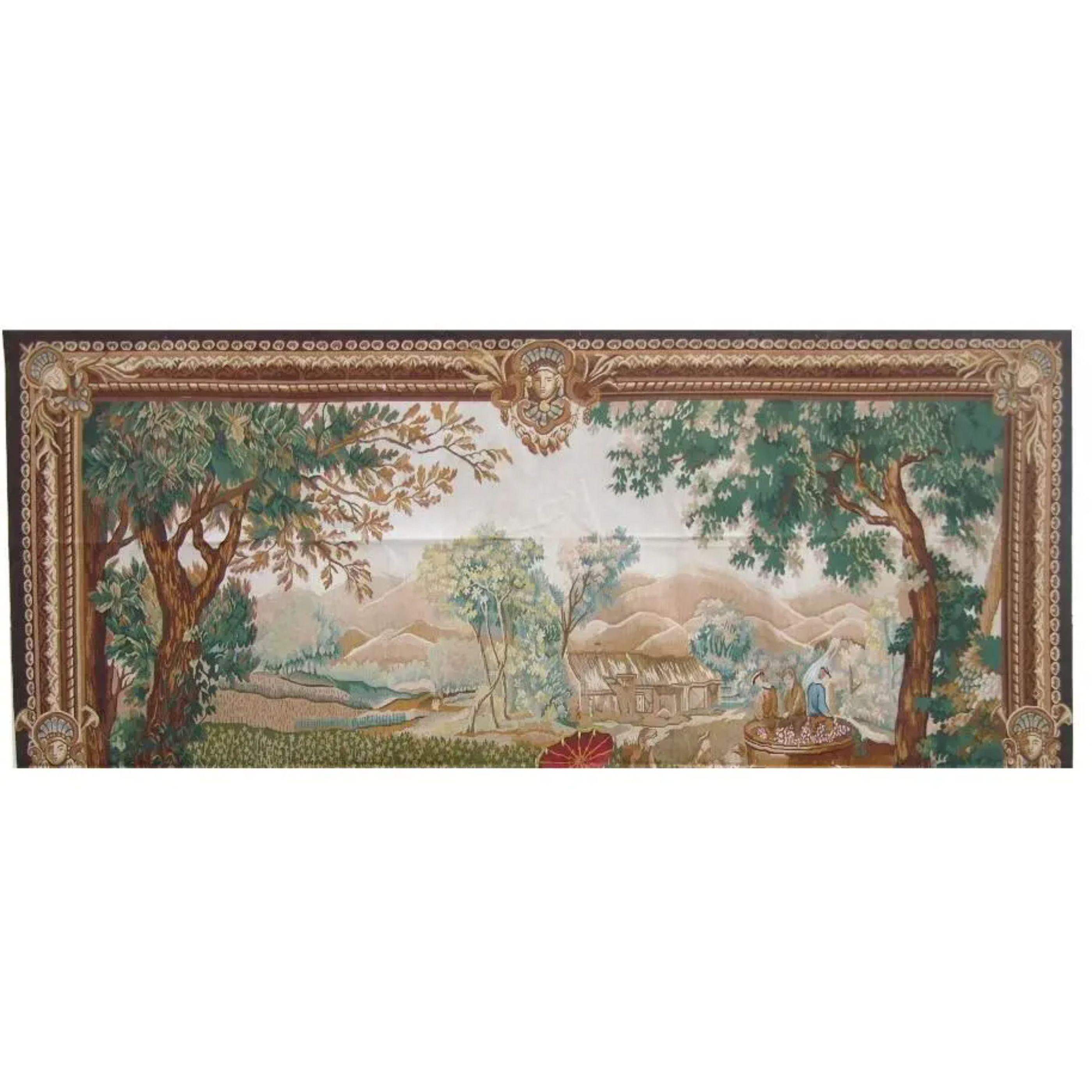 Unknown Vintage Tapestry Depicting Royalty 8X6.5 For Sale
