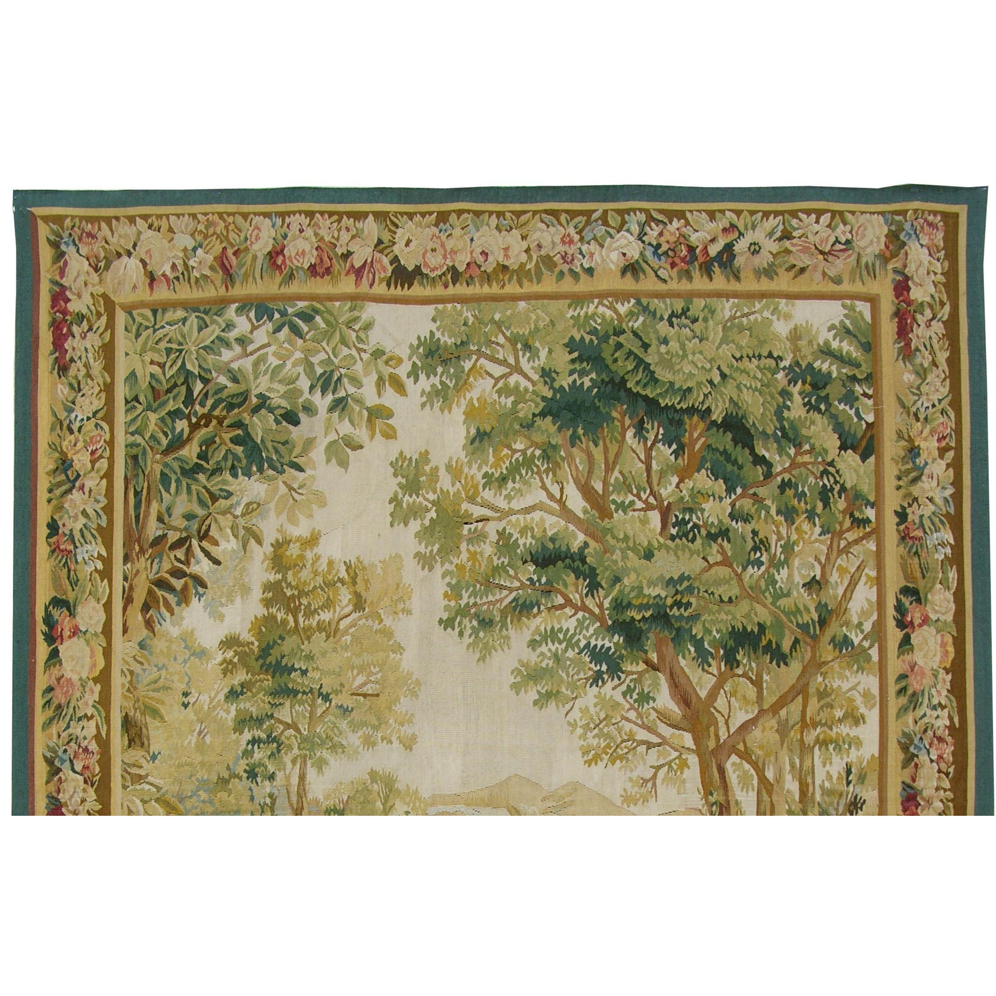 Other Vintage Tapestry Depicting the Garden of Eden 6'2