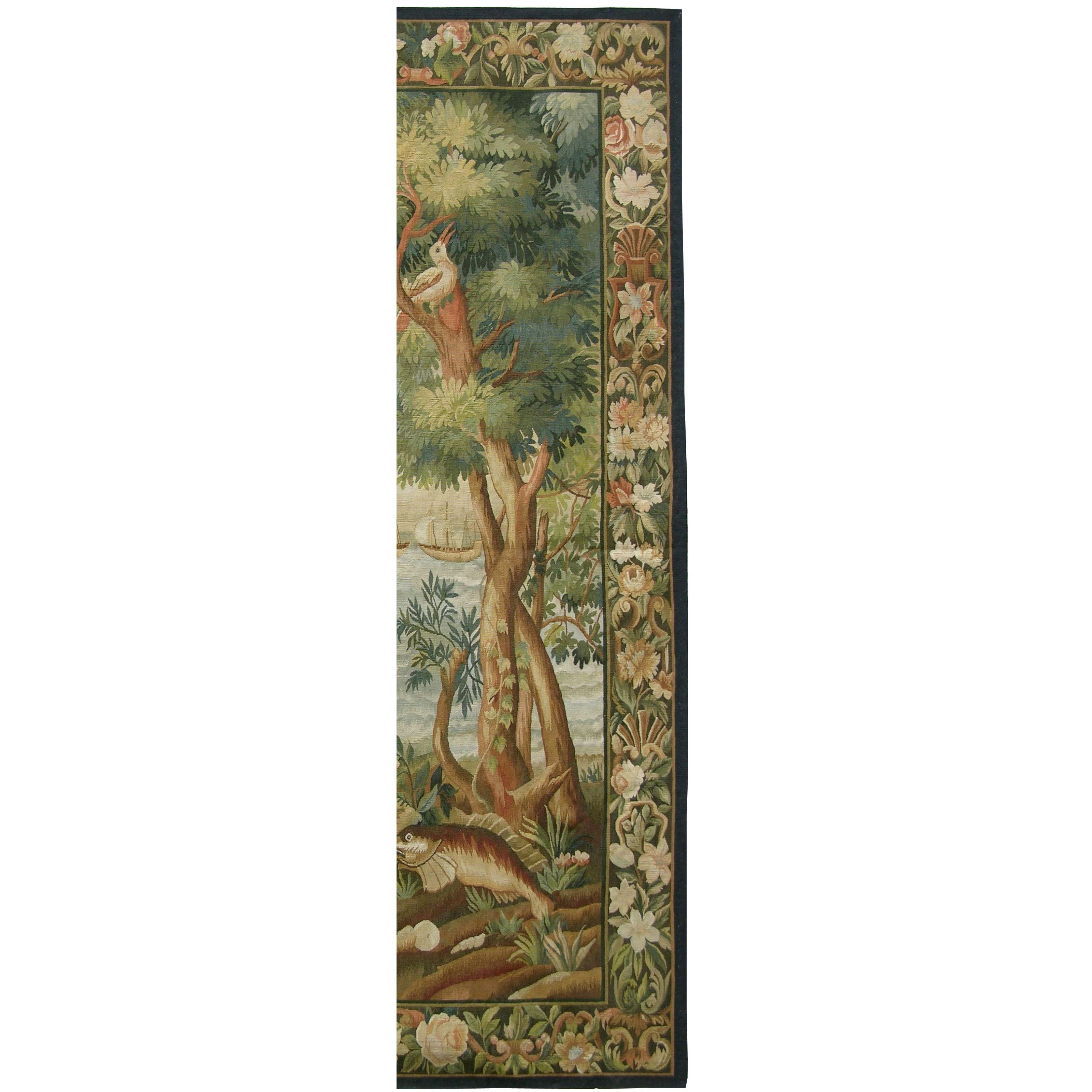 Unknown Vintage Tapestry Depicting Wildlife 6'2