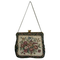 Vintage Tapestry Evening Bag with Coin Purse - Germany - Mid 20th Century