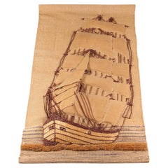 Vintage Tapestry in Wool, Natural Fiber 