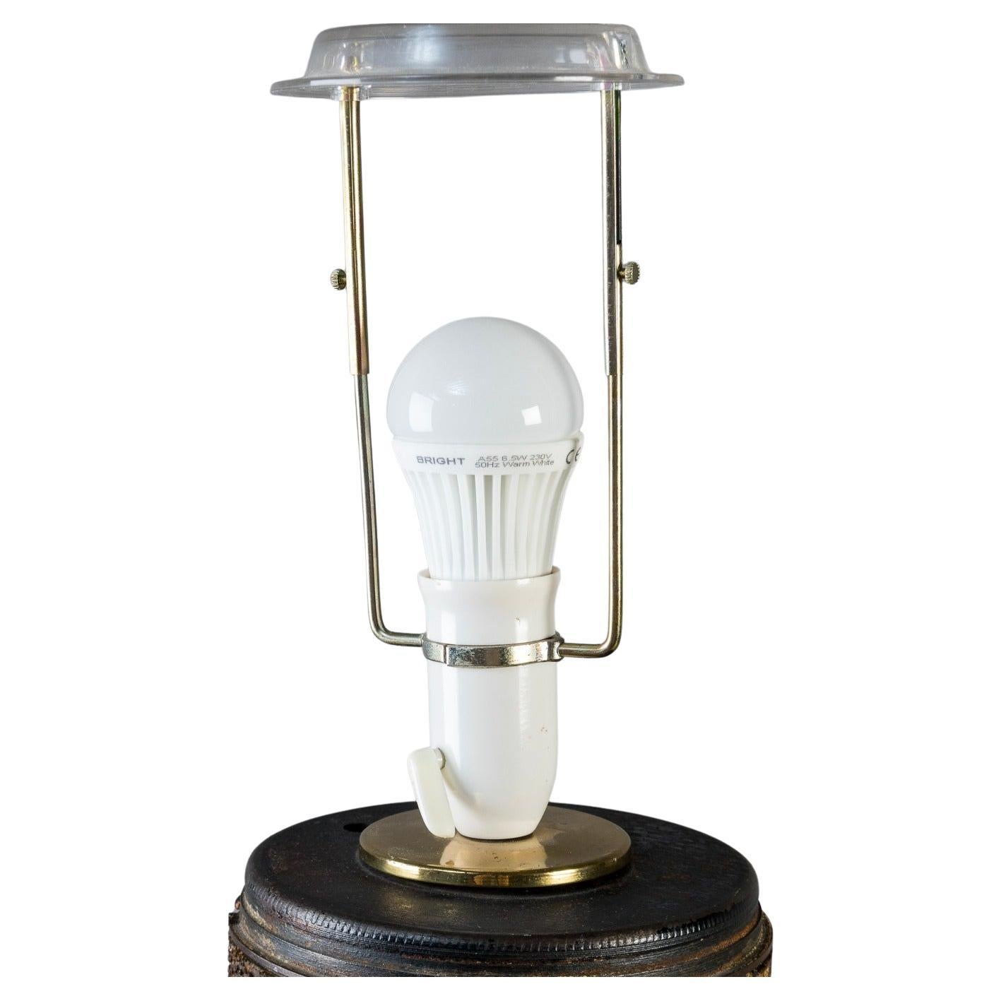 Laiton Lampe à poser tapisserie vintage, milieu du 20ème siècle en vente