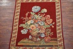 Vintage Tapestry with a Flower and Vase Design