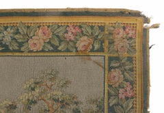 Vintage Tapestry with Bucolic Scene, Early 20th Century