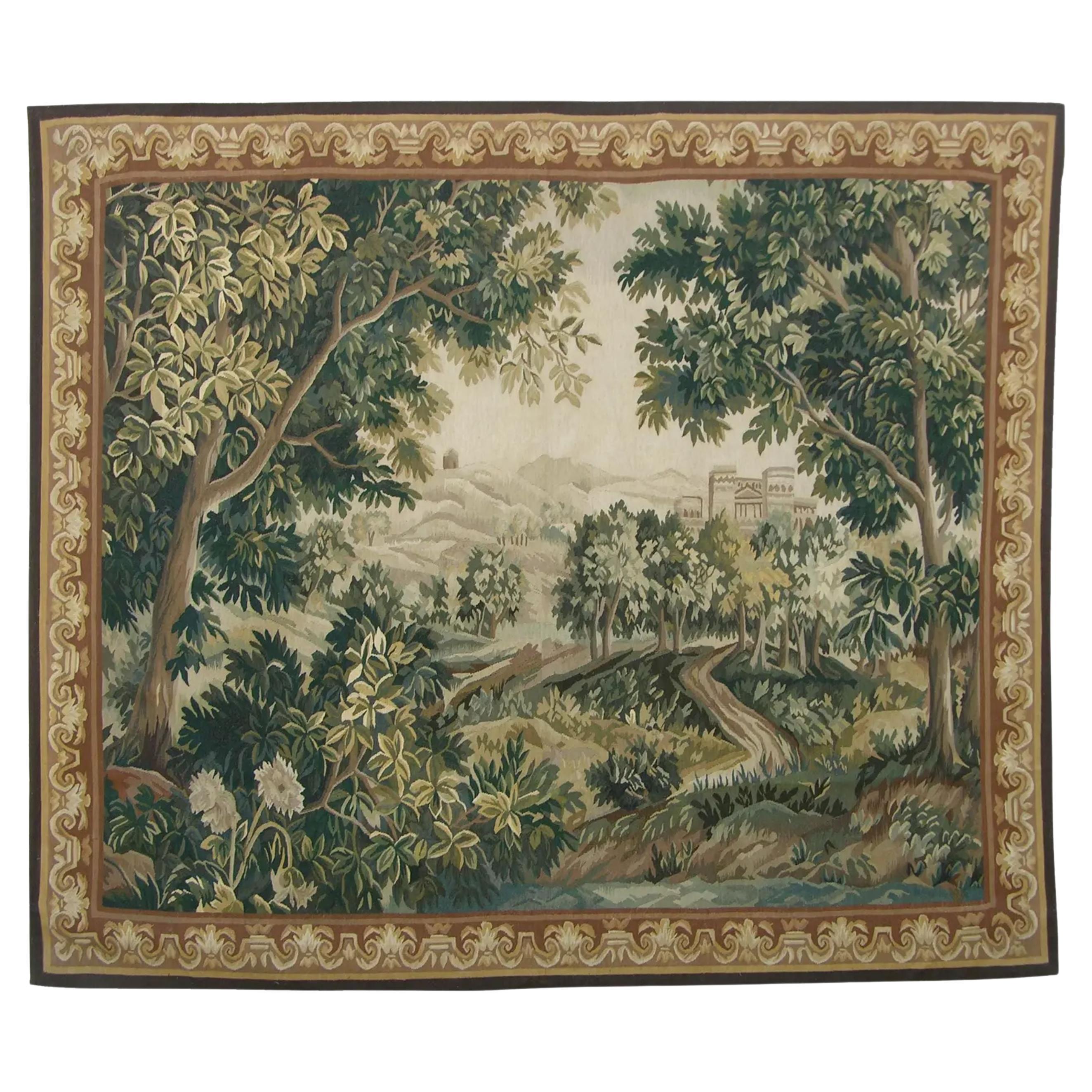 Vintage Tapestry With Trees 6.7X5.8 For Sale