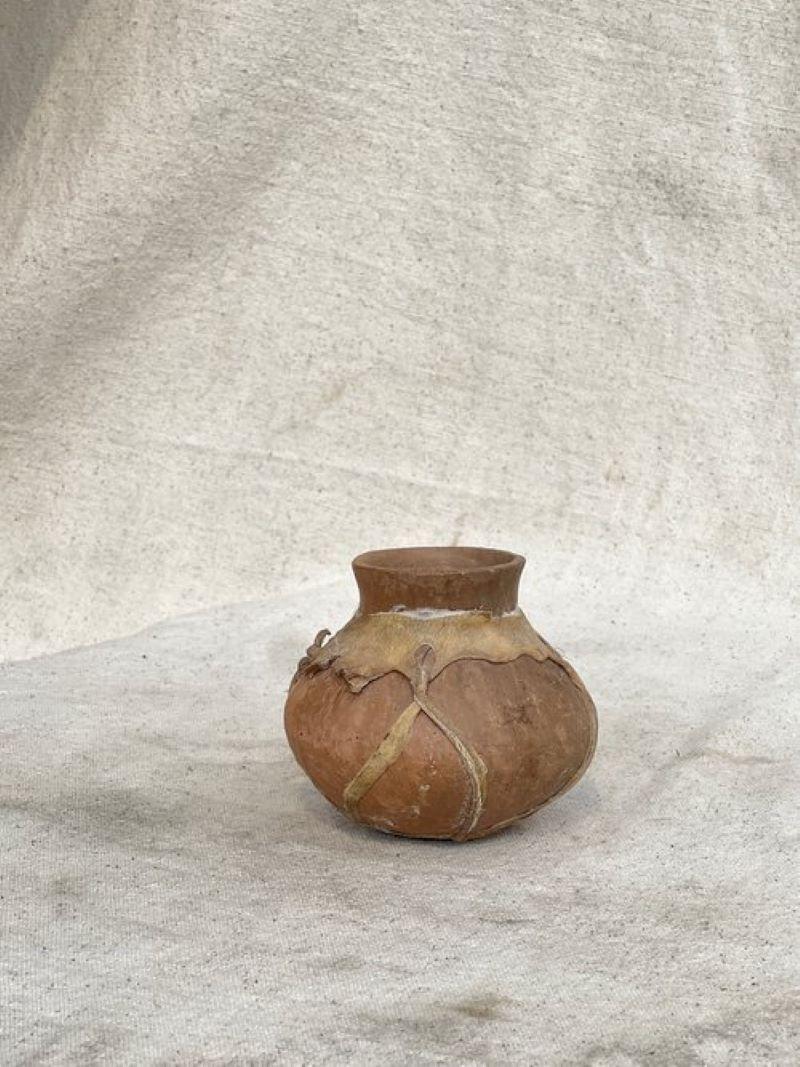 Rustic Vintage Tarahumara Pottery Vessel For Sale