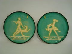 Vintage Tarcisio Tosin, La Freccia Cerámica esmaltada, Italia, 1934