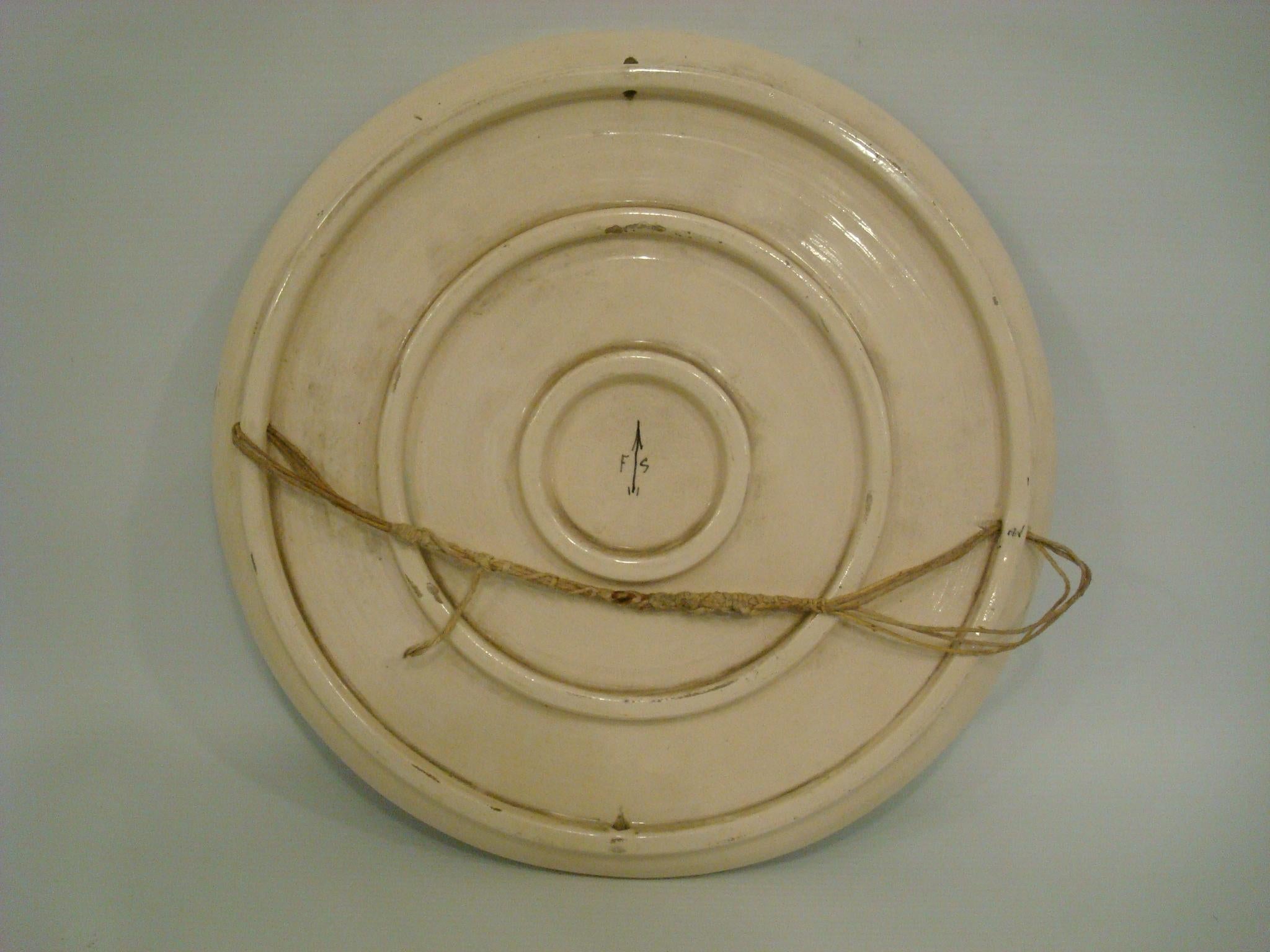 Vintage Tarcisio Tosin, La Freccia, Wandteppich, glasierte Keramik, Italien, 1934 im Angebot 1