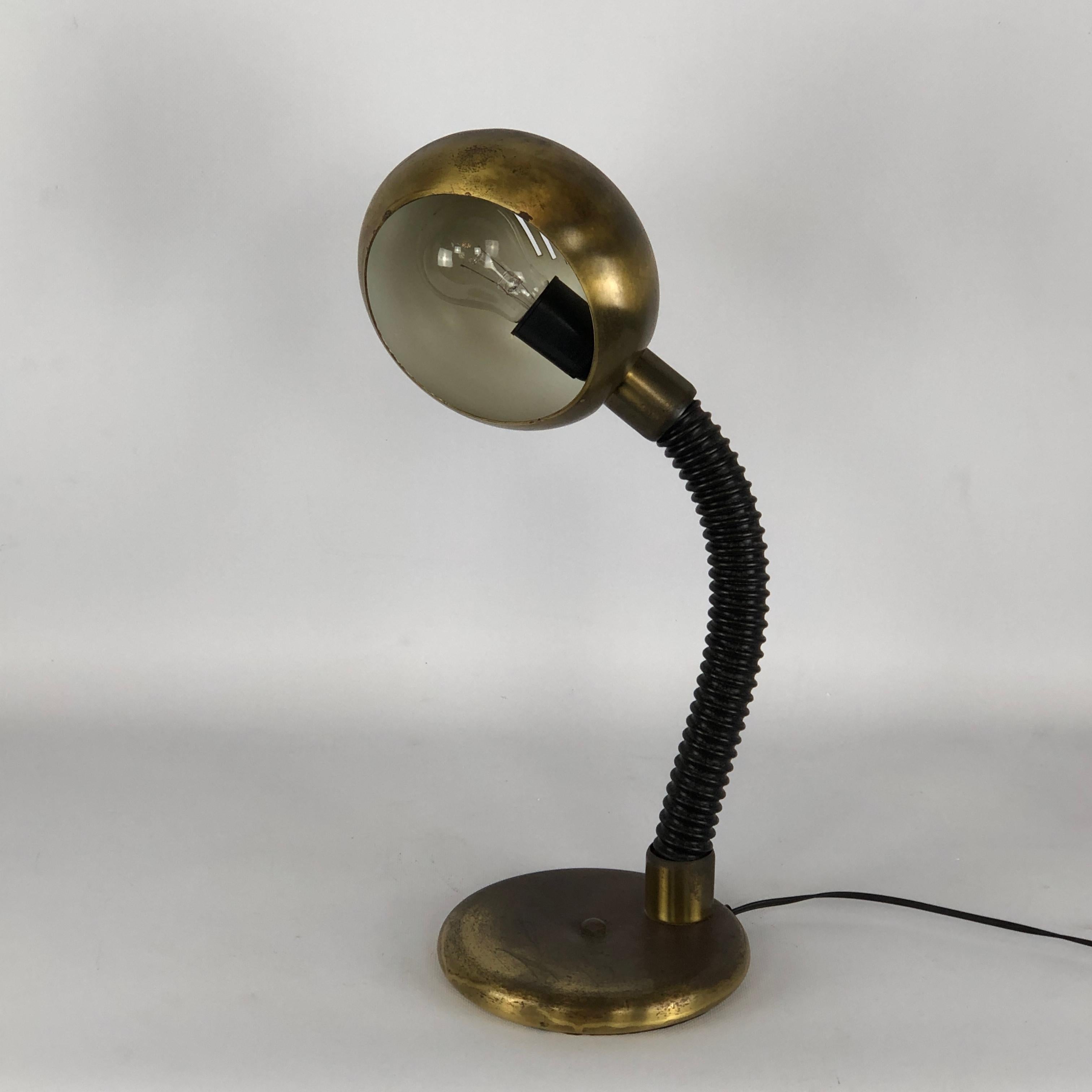 Targetti lampe de bureau vintage en métal, années 70 Bon état - En vente à Catania, CT