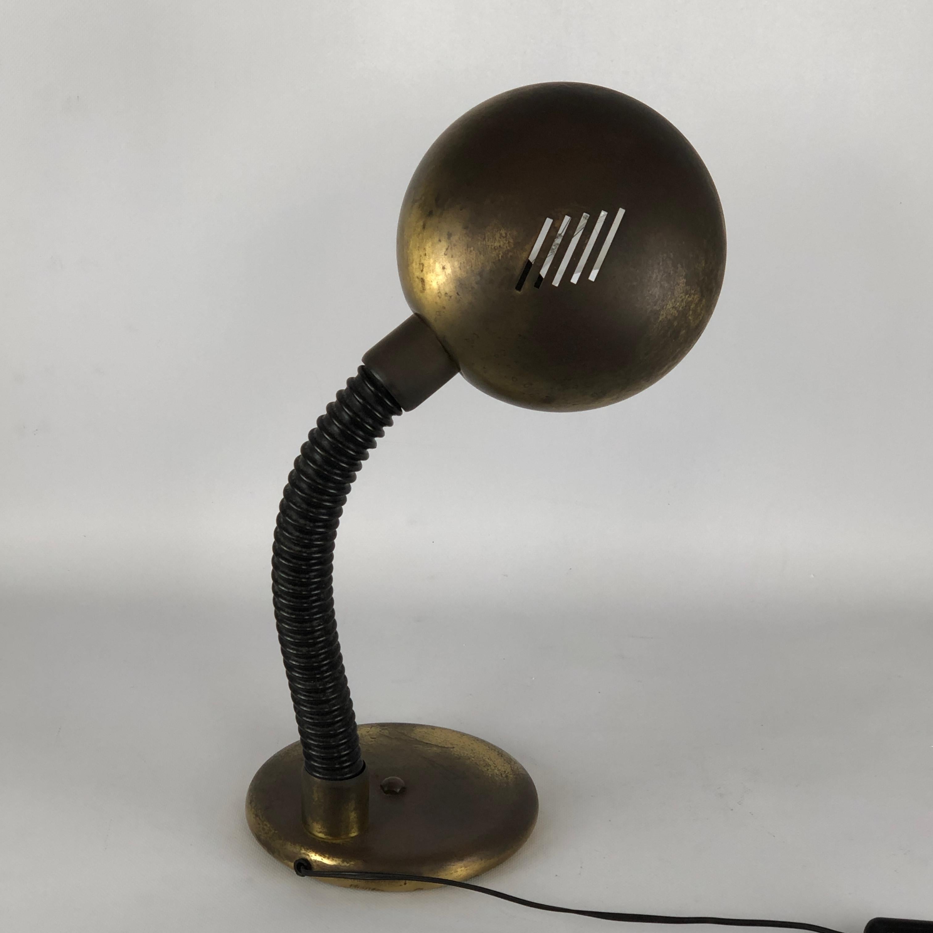 Vintage Targetti Metal Table Lamp 70s For Sale 3