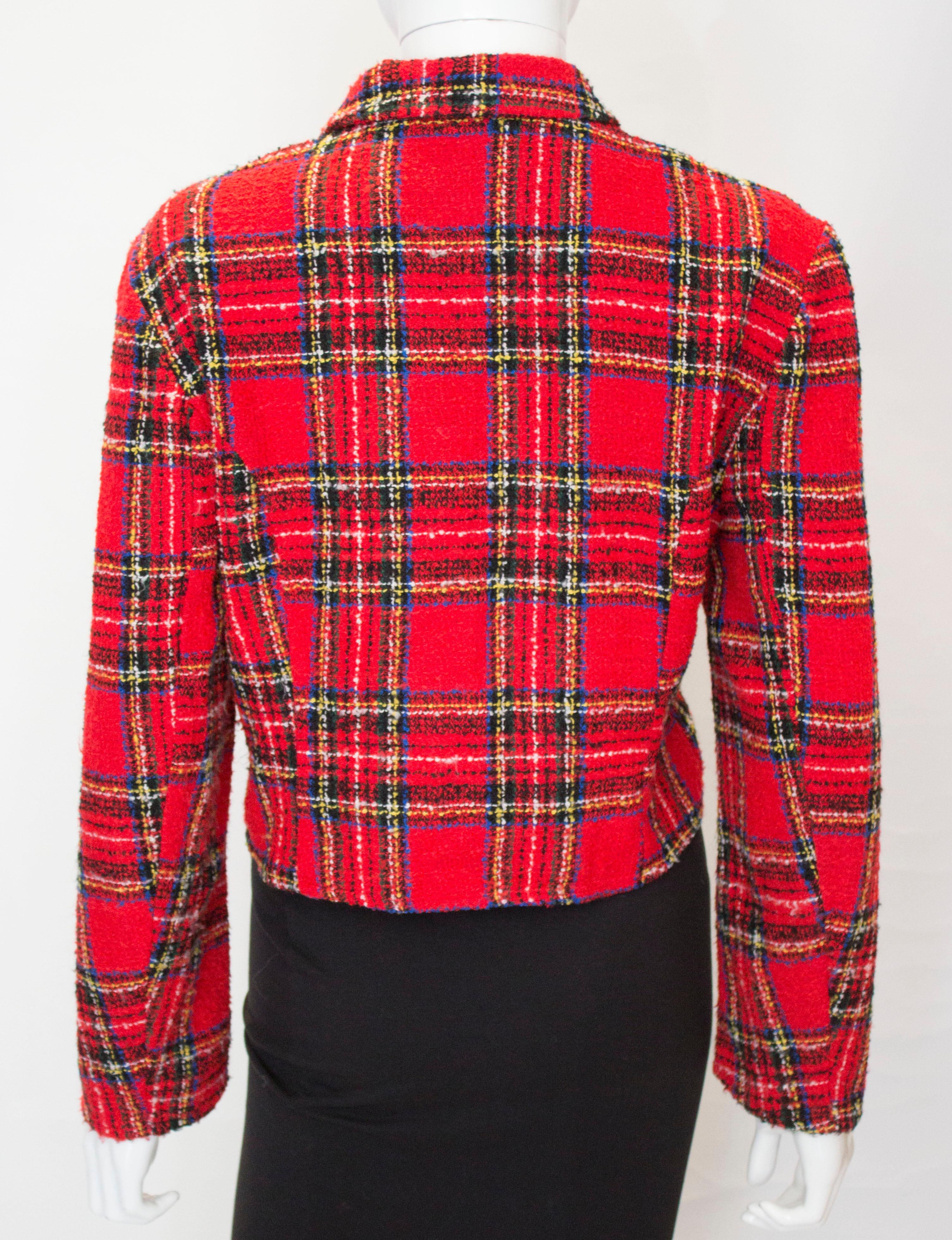Vintage Tartan Boucle Jacket For Sale at 1stDibs | vintage tartan ...