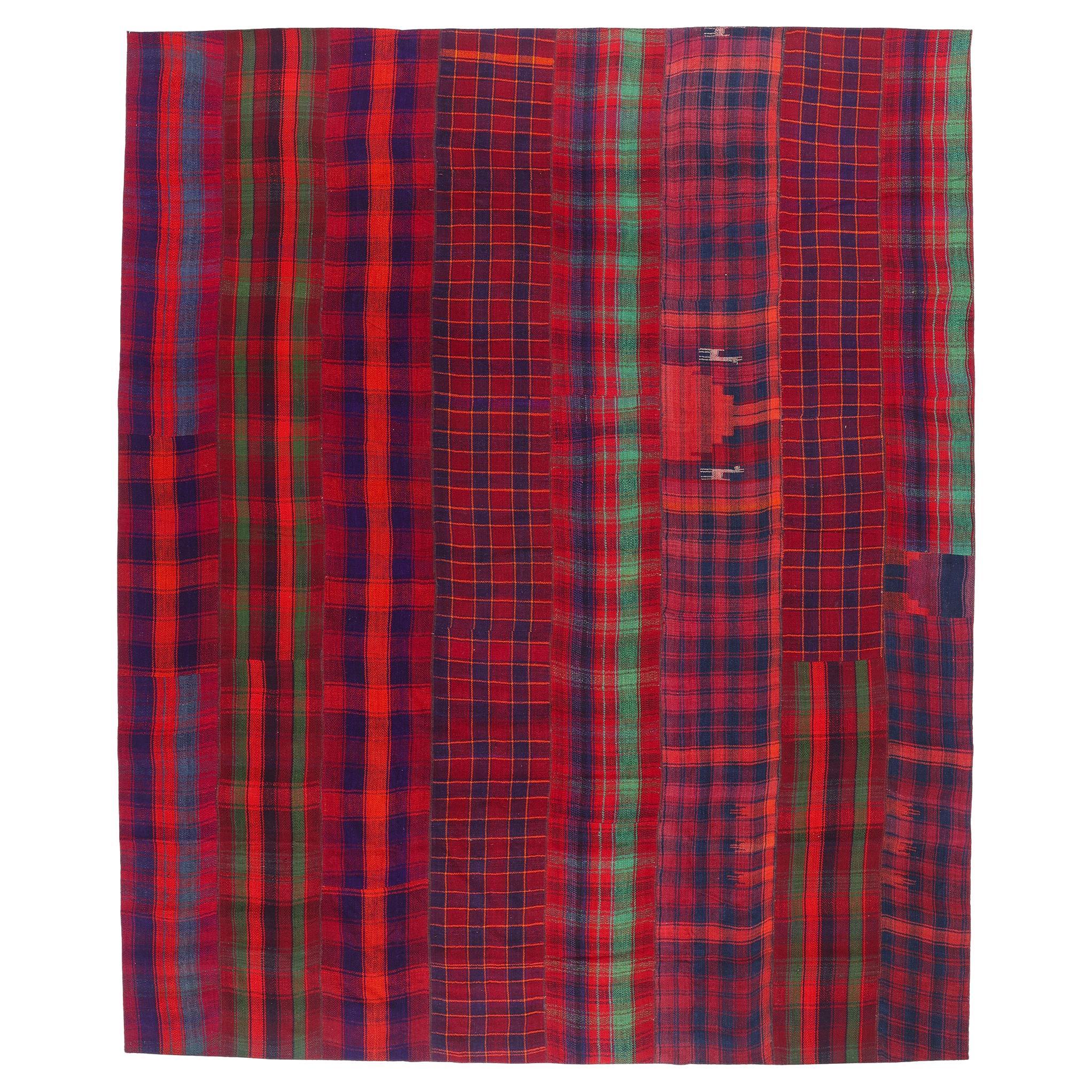 1960's Tartan Plaid Rug with Traditional Ivy League Style