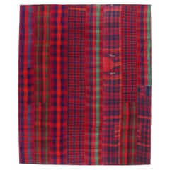 1960's Tartan Plaid Rug with Traditional Ivy League Style