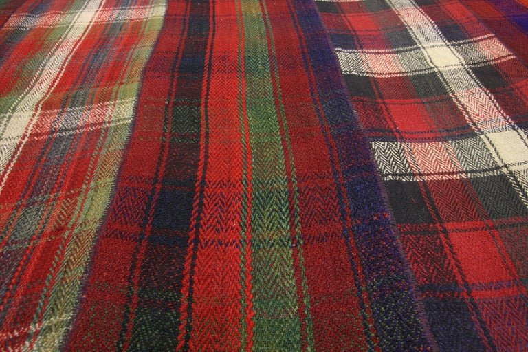 Vintage Tartan Plaid Area Rug with Modern Rustic Charm and Luxury Lodge