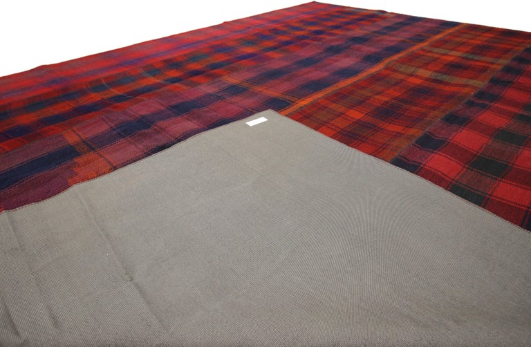 Vintage Tartan Plaid Area Rug with Modern Rustic Charm and Luxury Lodge