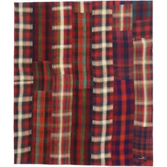 Vintage Tartan Plaid Area Rug with Modern Rustic Charm and Luxury Lodge Style