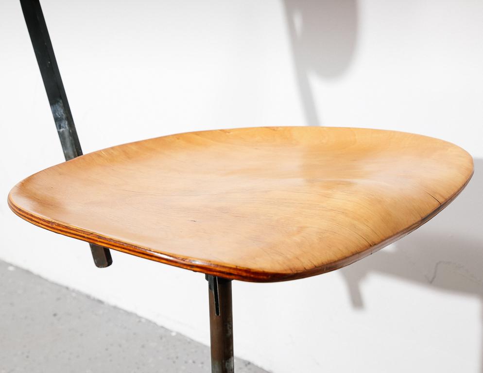 Mid-20th Century Vintage Task Stool in the manner of Jean Prouvé