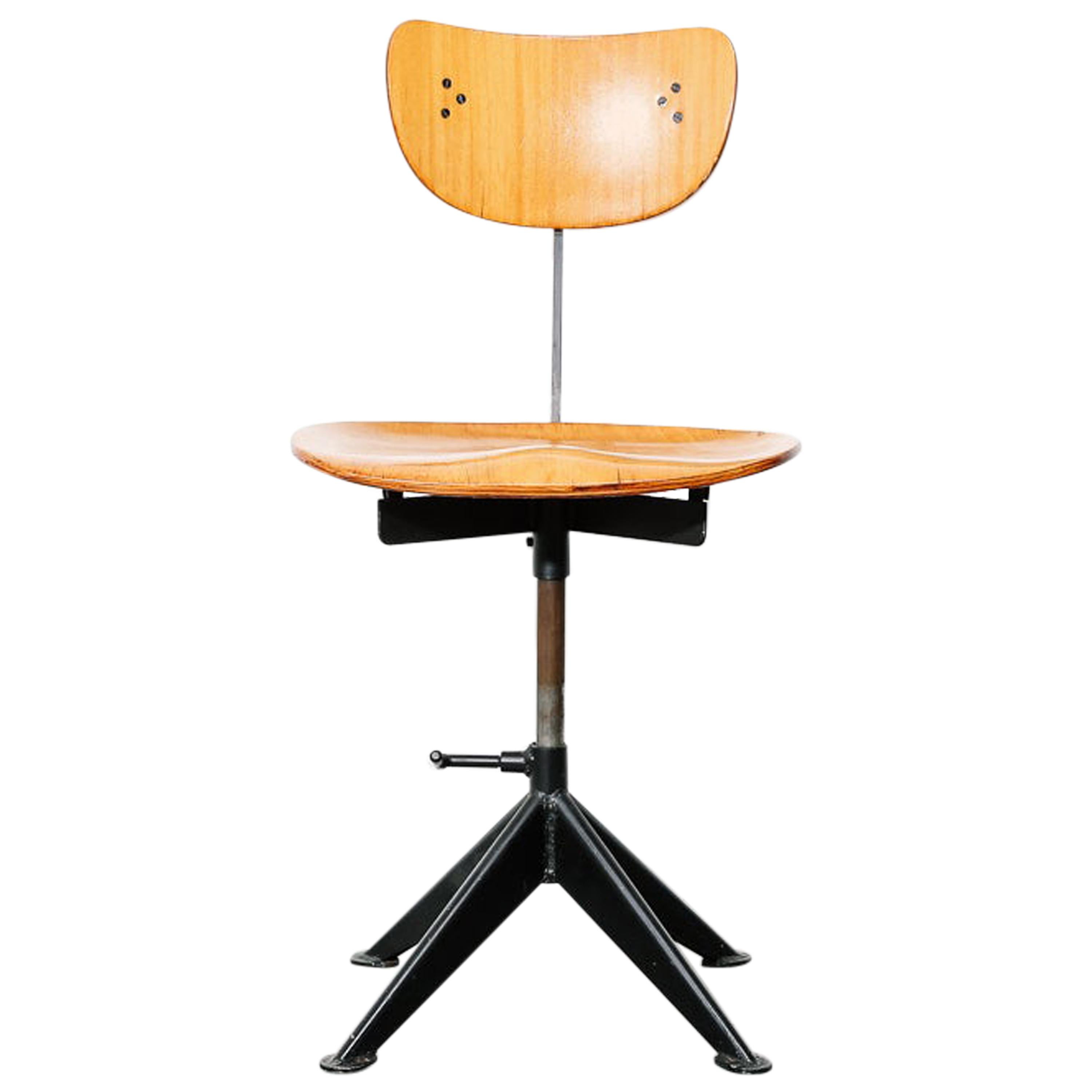 Vintage Task Stool in the manner of Jean Prouvé