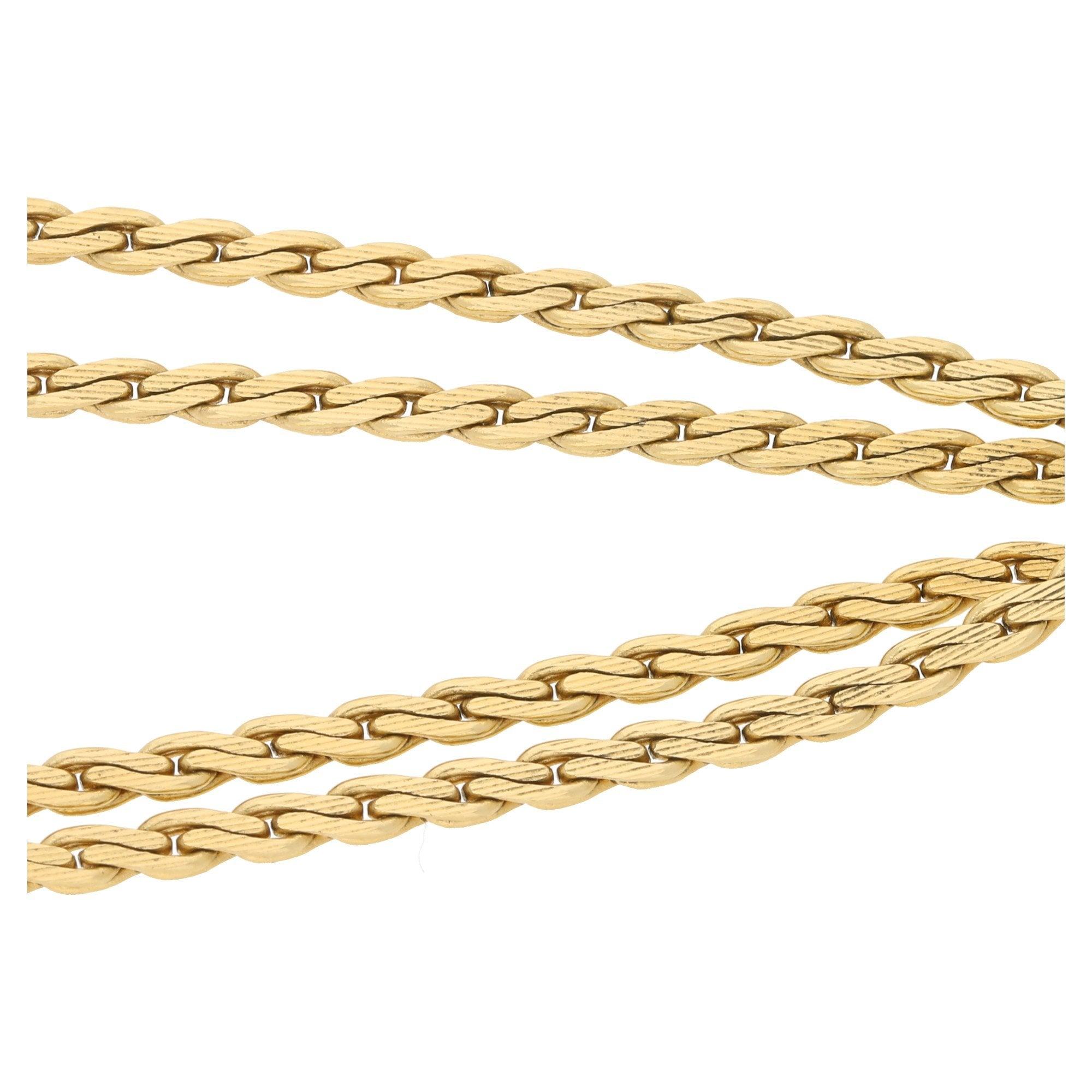 Retro Vintage Tassel Drop Necklace Set in 18 Karat Yellow Gold