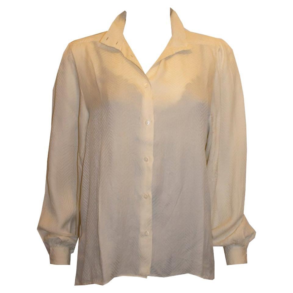 Vintage Tatters Silk Shirt / Blouse For Sale