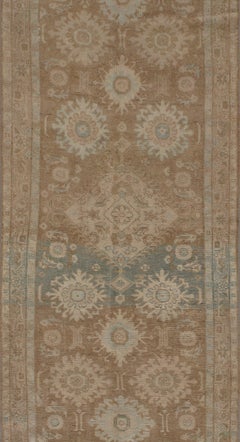 Vintage Hand-Woven Turkish Oushak Runner, Wool, 3' x 9'7, 1940, Turkey