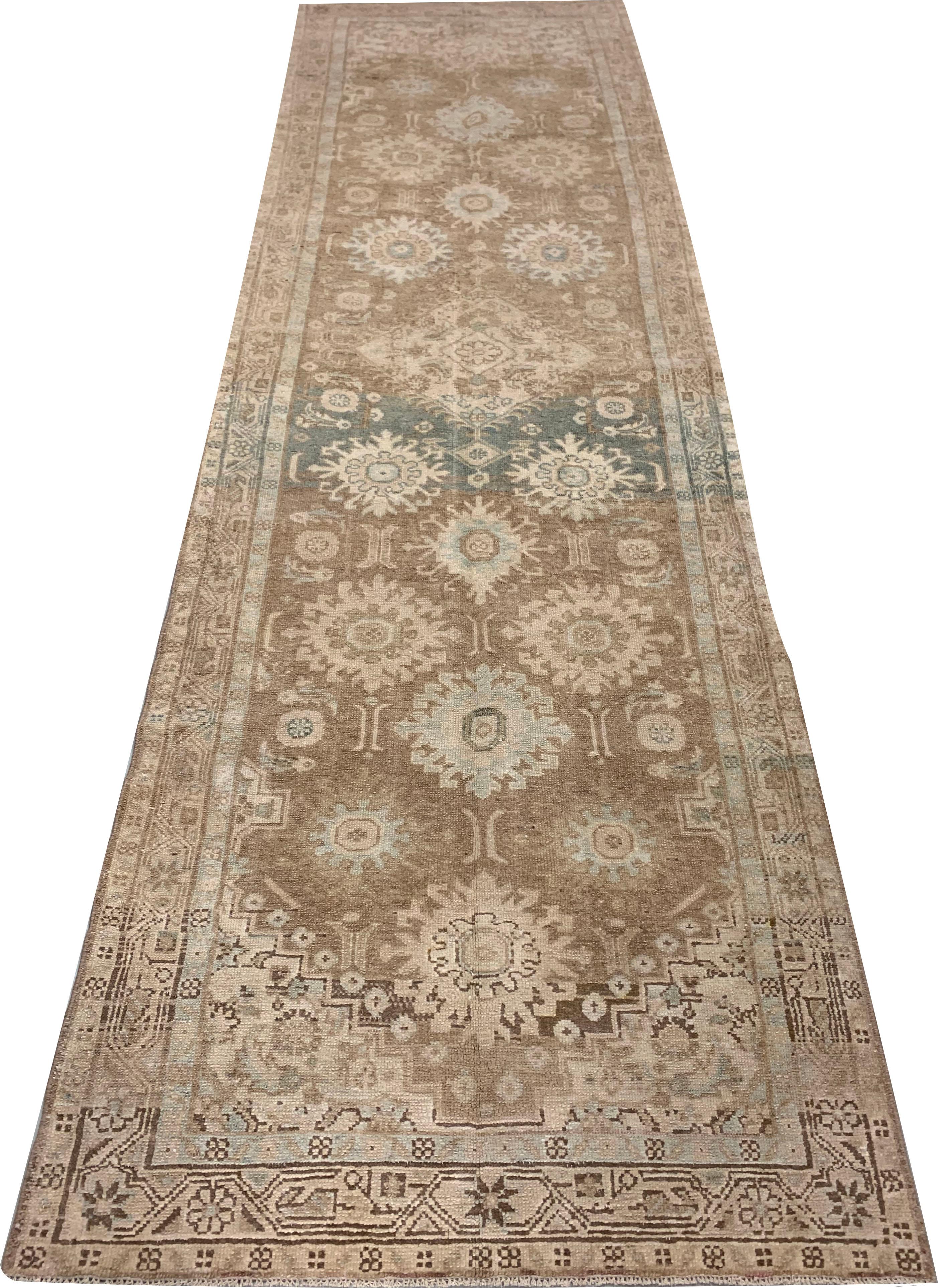 Traves de Mesa Turco Oushak Vintage Topo 3' x 9'7 en venta 3