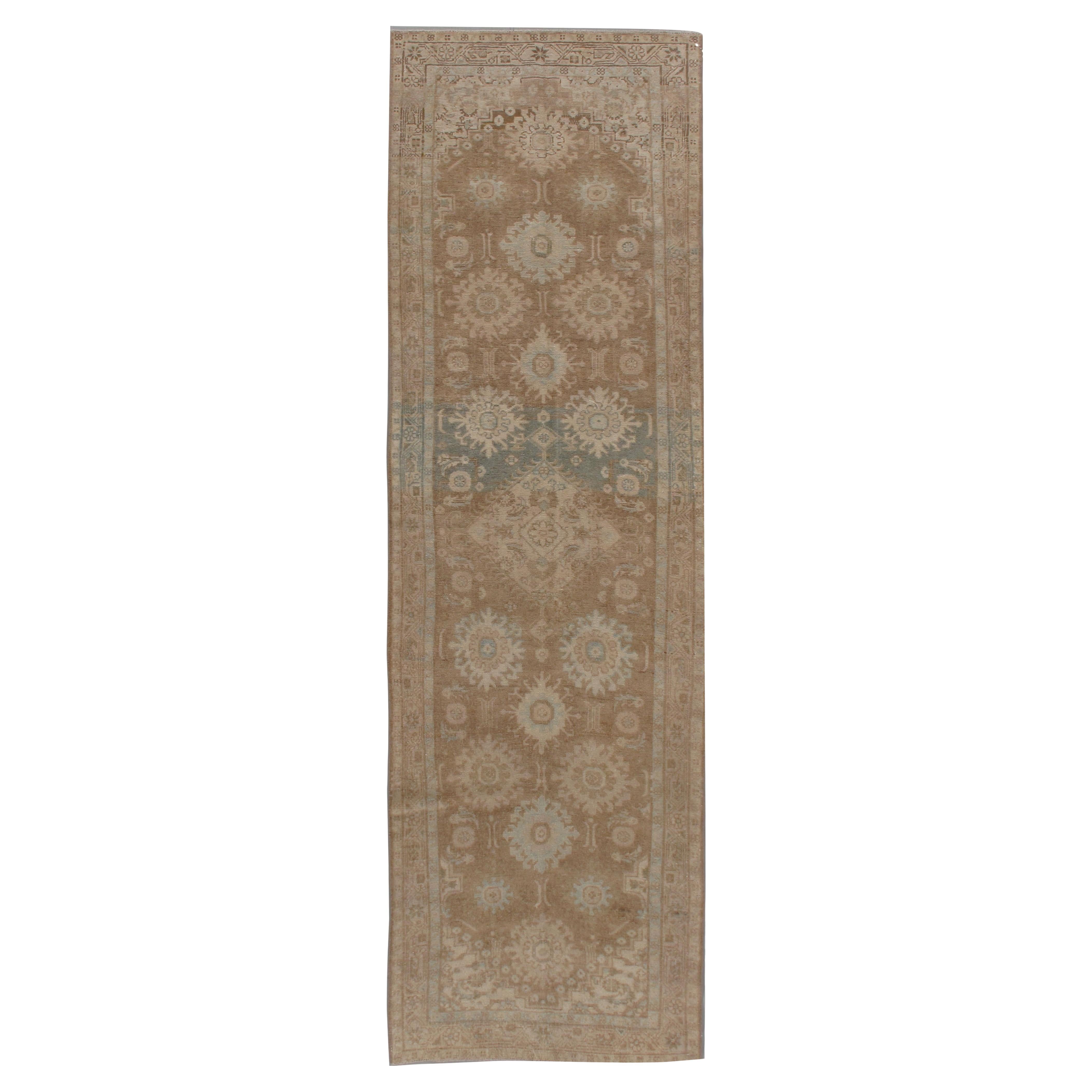 Traves de Mesa Turco Oushak Vintage Topo 3' x 9'7 en venta