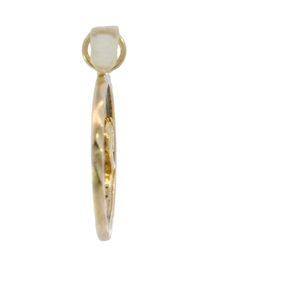 Pendentif Vintage Taurus Zodiac Or Jaune 12K 1.5