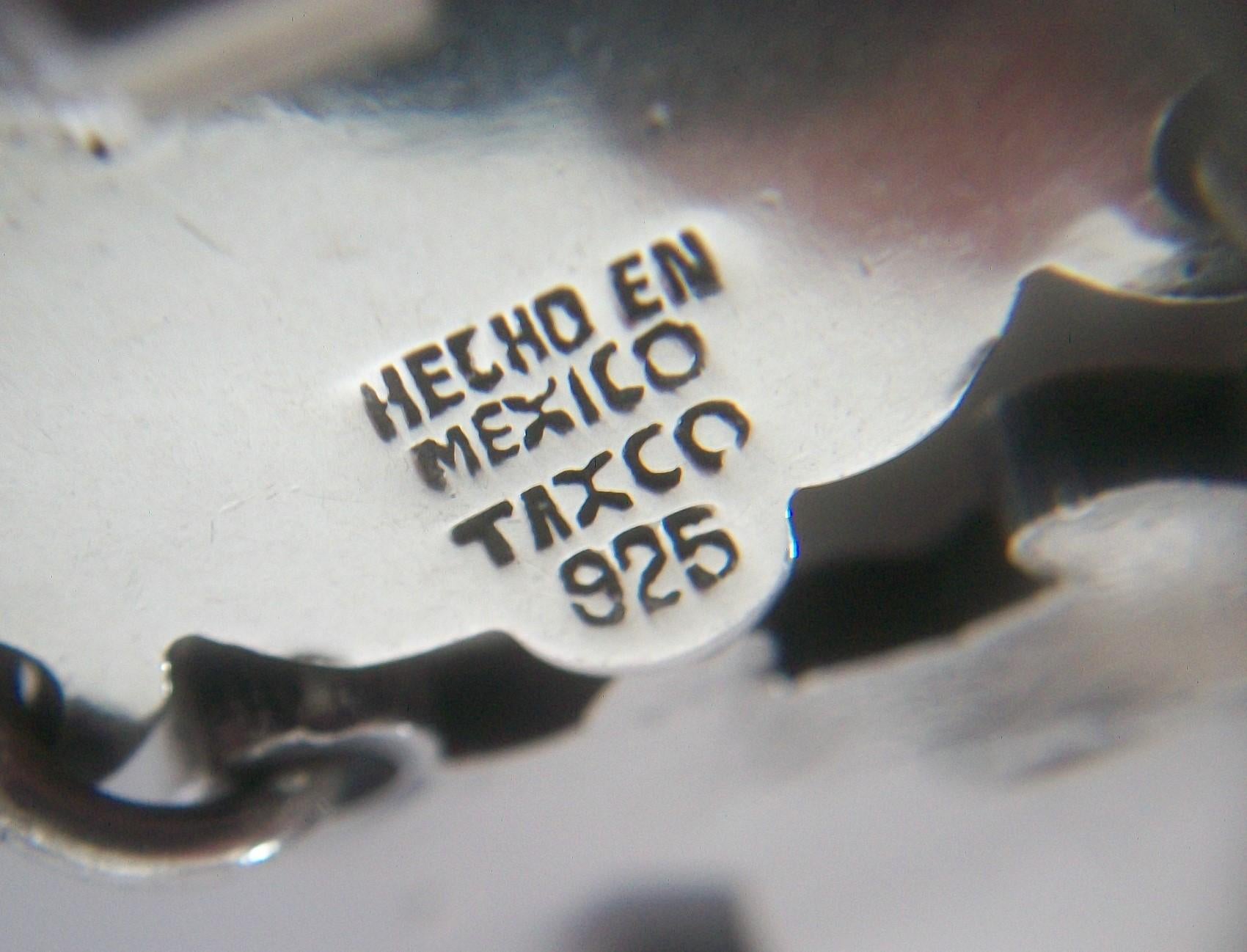 Bracelet vintage Taxco en argent sterling lourd - 84 grammes - Mexique - années 1980 en vente 5