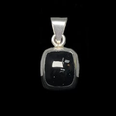 Vintage TAXCO MEXICO Sterling Silver Onyx Pendant 13.6g