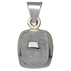 Vintage TAXCO MEXICO Sterling Silver Onyx Pendant 13.6g
