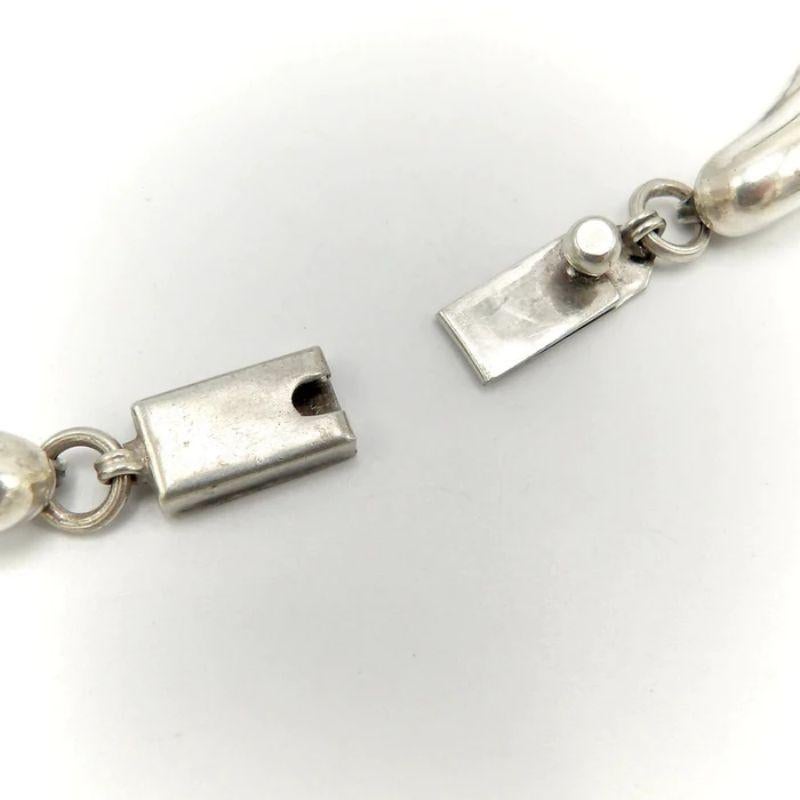 Vintage Taxco Sterling Silver Graduated Multi-Stone Necklace For Sale 1