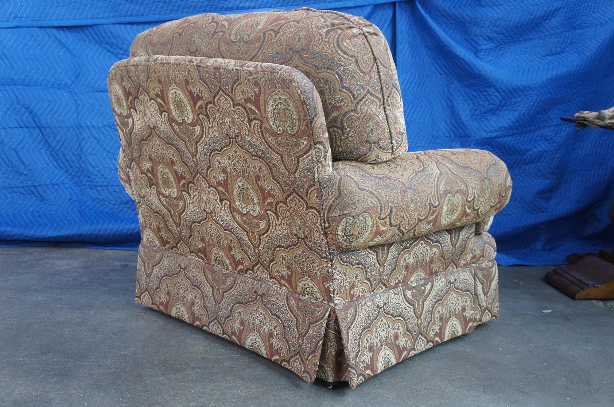 oversized rolled arm chair